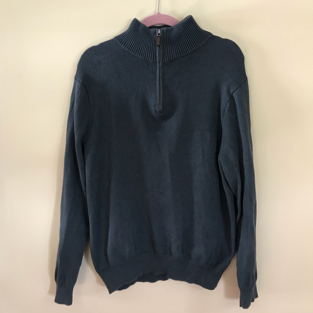 J. Crew Men’s Quarter Zip Knit Sweater Size Large - Picture 1 of 6